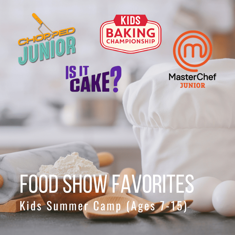 Cooking-themed posters with chef hat and ingredients.