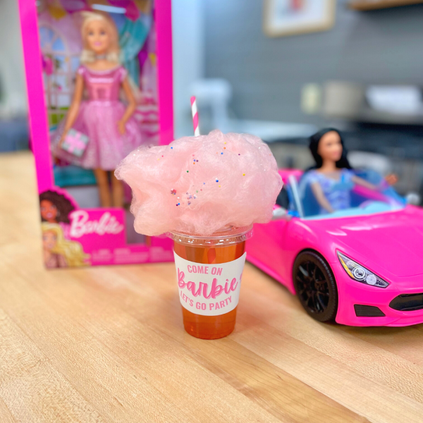 a small child sitting on a table