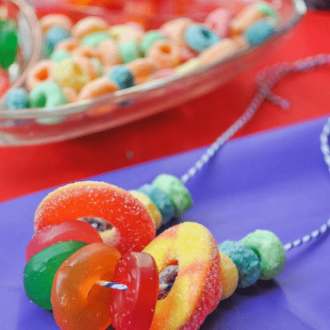 a cake with fruit on top of a table