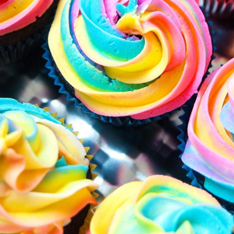a plate full of colorful flowers