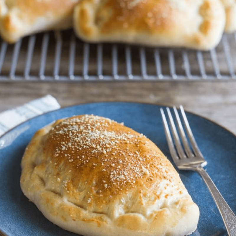 a piece of bread on a plate