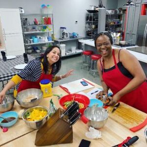 a person preparing food in a kitchen