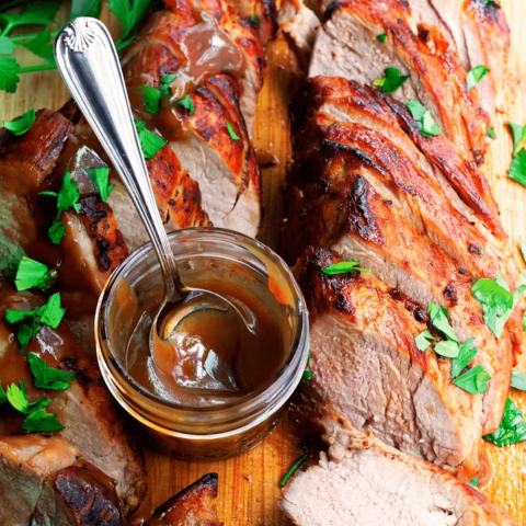 a pile of food on a plate