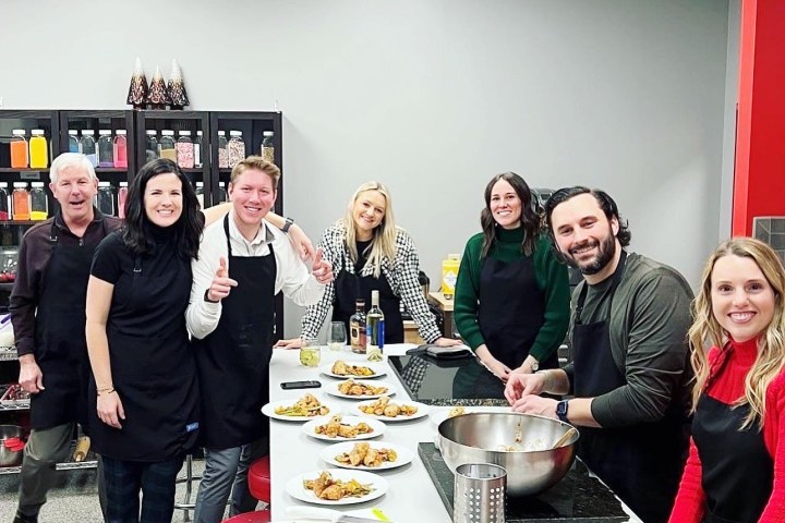 a group of people posing for the camera