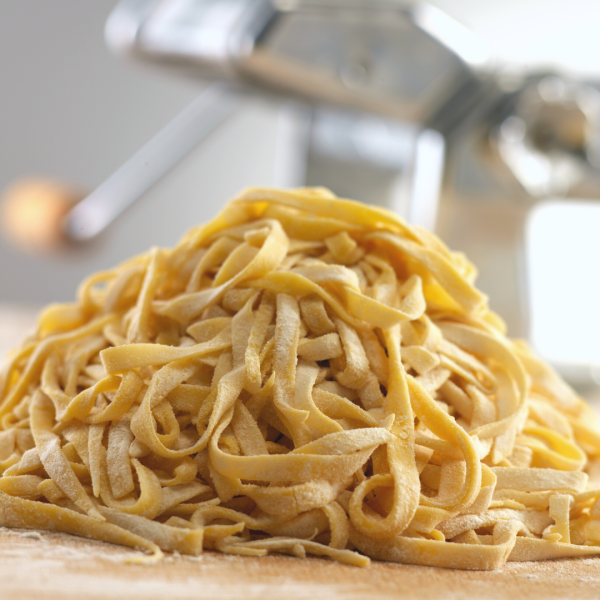 a close up of pasta