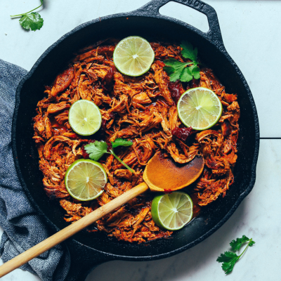 a pan of food on a plate